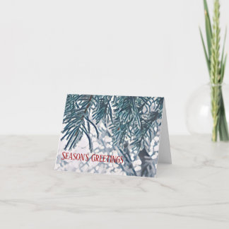 Carte de vœux de saison hivernale