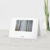 Carte de vœux de saison hivernale paysage enneigé (Dos)