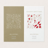 Carte de voeux de saison moderne et élégante (Outside Unfolded)