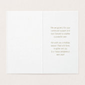 Carte de voeux de saison moderne et élégante (Inside Unfolded)