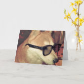 Carte de voeux de Saké 3D (Fleur jaune)