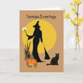 Carte de voeux de Samhain (Fleur jaune)