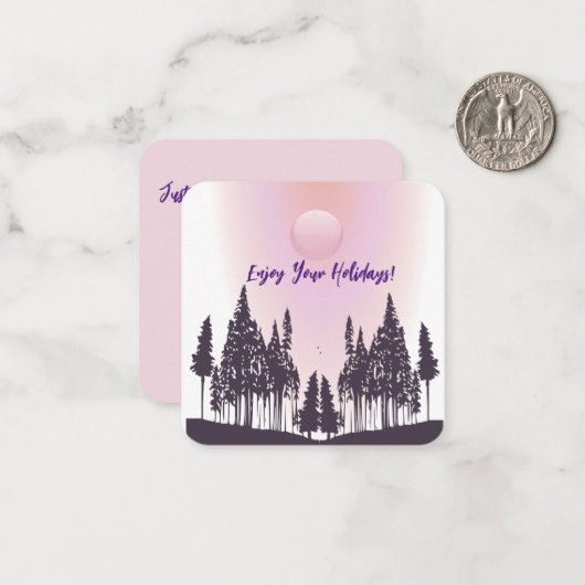 Carte de vœux de scène de nature (Devant/Arrière en situation)