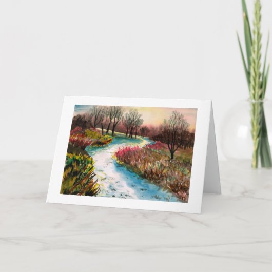 Carte de voeux de scène d'hiver (Devant)