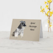 Carte de voeux de Schnauzer miniature (Fleur jaune)