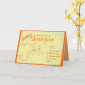 Carte de voeux de Scorpion de novembre (Fleur jaune)