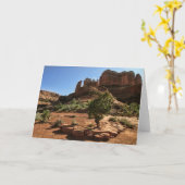 Carte de voeux de Sedona de roche de cathédrale (Fleur jaune)