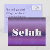 Carte de vœux de Selah (Devant / Derrière)