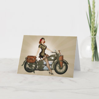 Carte de voeux de sergent Davidson Army Motorcycle