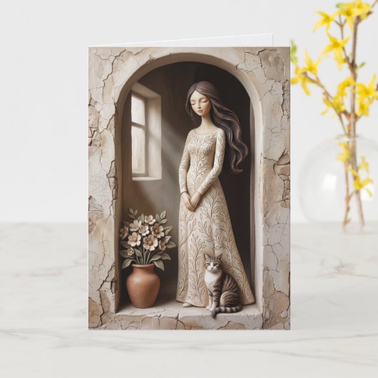Carte de vœux de seuil de jardin Quiet Studio (Fleur jaune)
