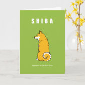 Carte de voeux de Shiba (Fleur jaune)