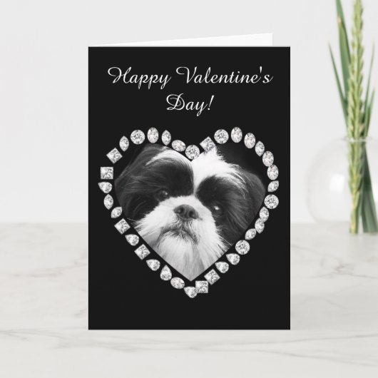 Carte de voeux de Shih Tzu de heureuse (Devant)