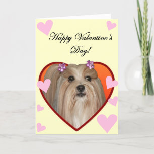 Carte de voeux de Shih Tzu de Valentine
