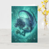 Carte de voeux de sirène foncée - Baisers secrets (Fleur jaune)