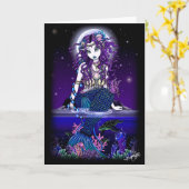 Carte de voeux de sirène "Uxia" (Fleur jaune)