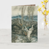 Carte de voeux de sirène victorienne (Fleur jaune)