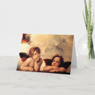 Carte de voeux de Sistine Madonna d'anges de