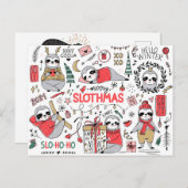Carte de vœux de Slothmas joyeux (Devant / Derrière)