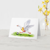 Carte de voeux de soccer oie (Fleur jaune)