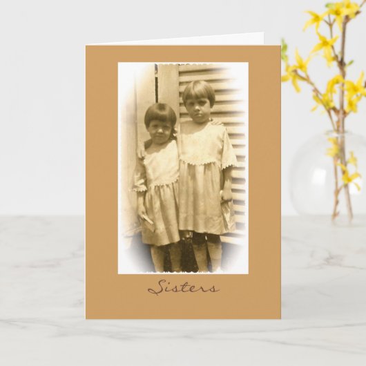 Carte de voeux de soeurs (Fleur jaune)