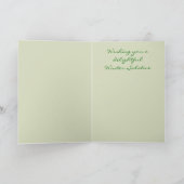 Carte de voeux de solstice de fille d'hiver de (Intérieur)