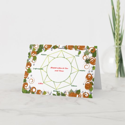 Carte de voeux de solstice d'été (Devant)