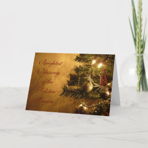 Carte de voeux de solstice d'hiver