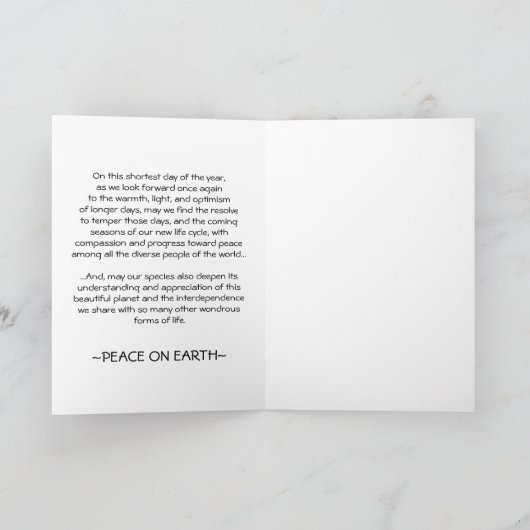 Carte de voeux de solstice d'hiver (Intérieur)