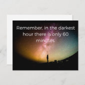 Carte de voeux de soumission de dépression (Devant / Derrière)