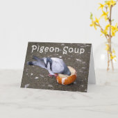carte de voeux de soupe à pigeon (Fleur jaune)