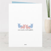 Carte de voeux de sourire de corgi de joyeux (Dos)