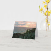 Carte de voeux de souvenirs de coucher du soleil (Fleur jaune)