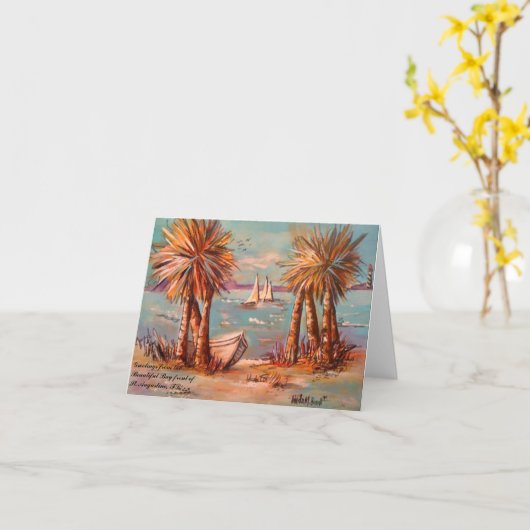 Carte de voeux de St Augustine Bayfront (Fleur jaune)