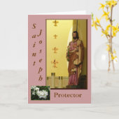 Carte de voeux de St Joseph (Fleur jaune)