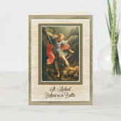 Carte de voeux de St Michael w/prayer (Devant)
