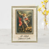 Carte de voeux de St Michael w/prayer (Fleur jaune)