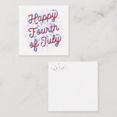 Carte de vœux de stationery Joyeux 4 juillet (Roug (Devant / Derrière)