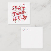 Carte de vœux de stationery pour le 4 juillet (Rou (Devant / Derrière)