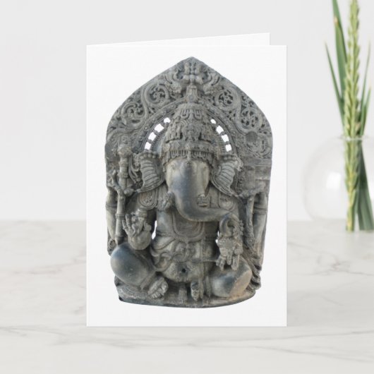 Carte de voeux de statue de Ganesh (Devant)