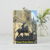 Carte de voeux de statue de Prague personnalisable (Debout devant)