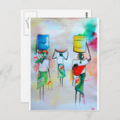 Carte de voeux de style africain (Devant / Derrière)