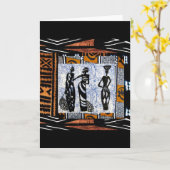 Carte de voeux de style africain (Fleur jaune)