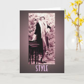 Carte de voeux de style apper (Fleur jaune)