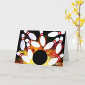 Carte de voeux de STYLE de GRÈVE de CUVETTE de (Fleur jaune)