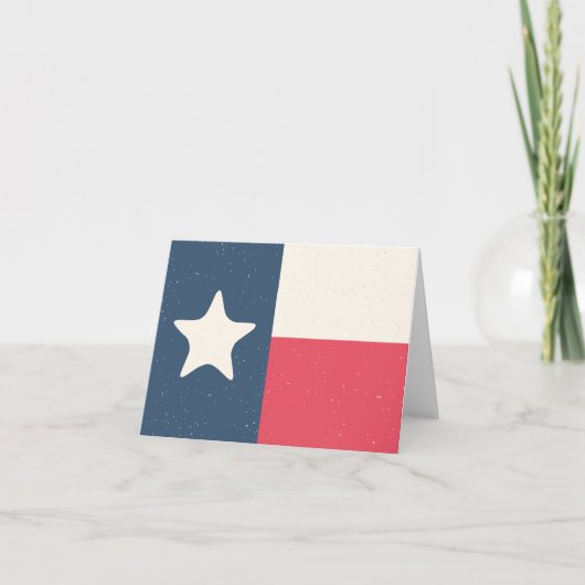 Carte de voeux de style pays du drapeau du Texas (Devant)