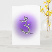 Carte de voeux de symbole d'ohm (Fleur jaune)