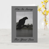 Carte de voeux de sympathie de silhouette de gris (Fleur jaune)