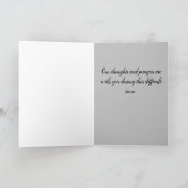 Carte de voeux de sympathie pliée (Intérieur)