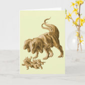 Carte de voeux de T.rex (Fleur jaune)