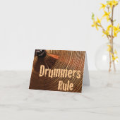 Carte de voeux de tambour ou de batteur ou carte (Fleur jaune)